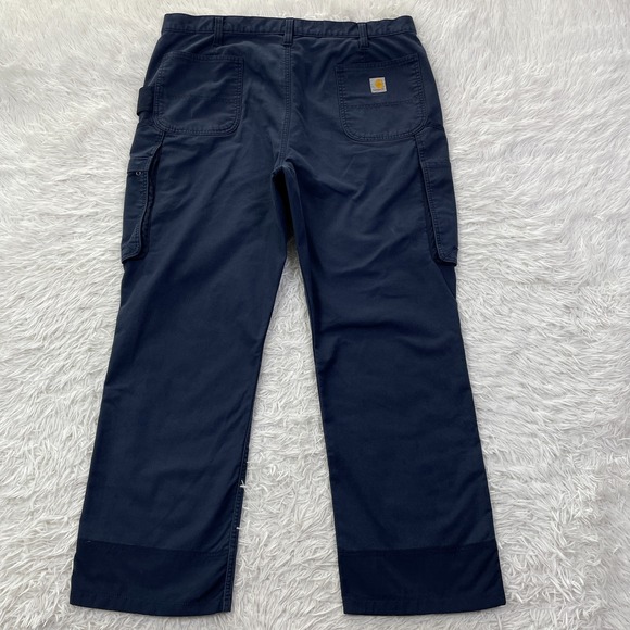 Carhartt Pants Mens 42x32 Blue Cargo Pocket Straight Leg Utility Tech United Men - Picture 14 of 16
